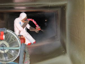 Man applying Sprayroq product